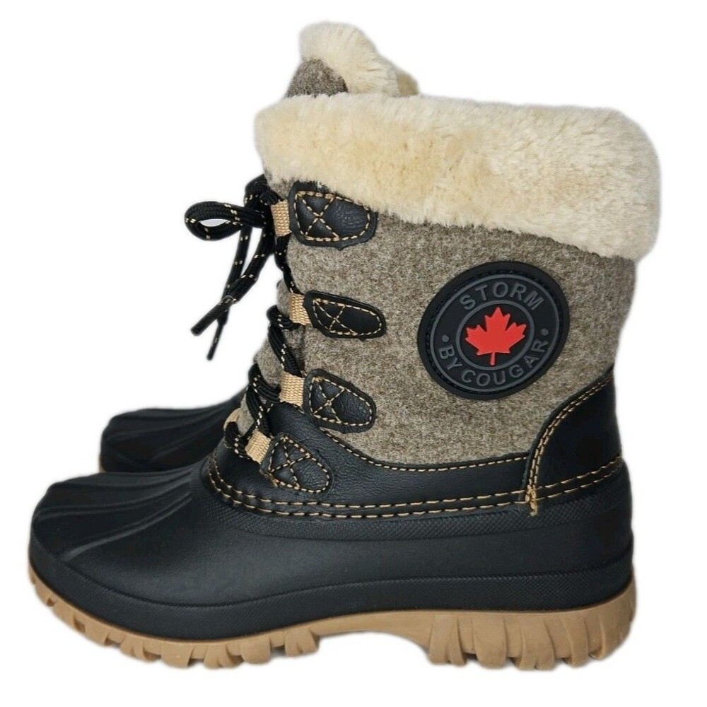 Storm By Cougar - Women's Cozy Winter Boot Waterproof Faux Fur Lined, Size 6
